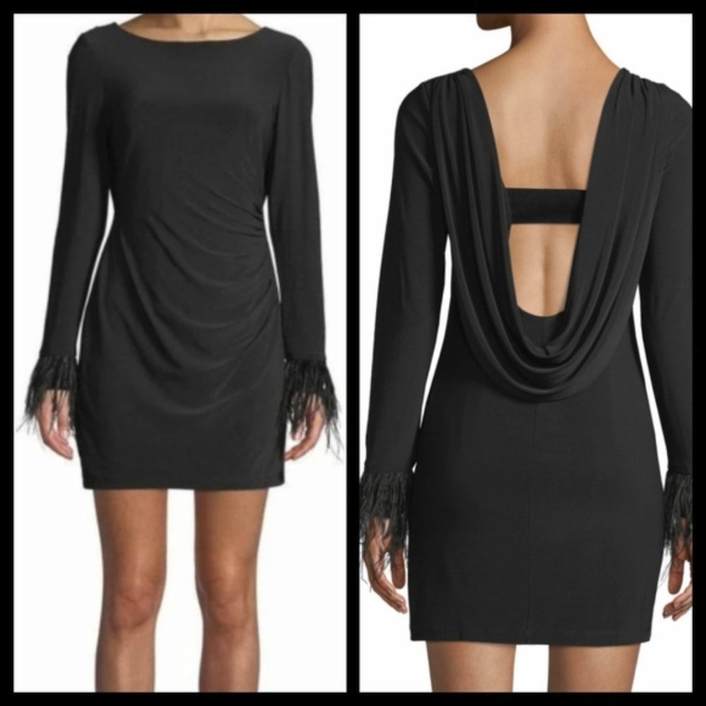 JayGodfrey Black Wright Drape Dress Size 6 NWOT